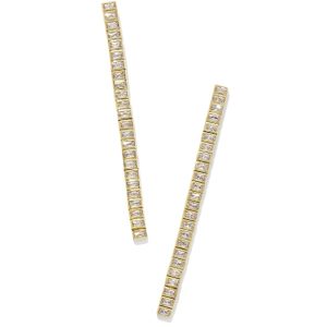 Gracie Long Tennis Linear Earrings in Gold