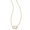 Grayson Gold Pendant Necklace in Ivory Mother-of-Pearl