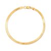 Herringbone Chain Bracelet in 18k Yellow Gold Vermeil