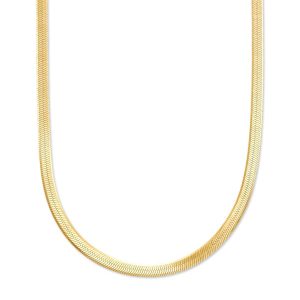 Herringbone Chain Necklace in 18k Gold Vermeil