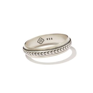 Hicks Band Ring in Oxidized Sterling Silver