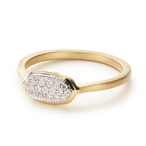 0.14 ct Isa Ring in Pave Diamond and 14k Yellow Gold