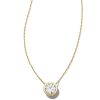 1 ct Lab Grown White Diamond Audrey Pendant Necklace in 14k Yellow Gold