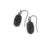 Lee Gunmetal Drop Earrings in Black Drusy