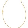 Letter P Inline Initial Necklace in 18k Gold Vermeil