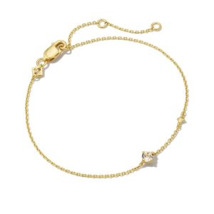 Maisie 18k Gold Vermeil April Delicate Chain Bracelet
