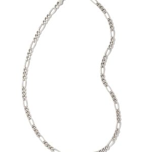Figaro Chain Necklace in Oxidized Sterling Silver