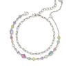 Mini Elisa and Abbie Silver Set of 2 Delicate Chain Bracelets