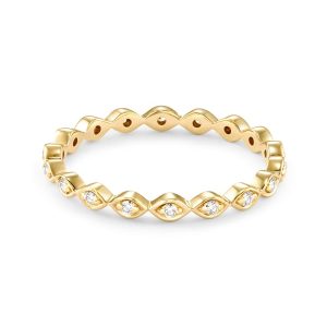 0.15 ct Nicolette 14k Yellow Gold Band Ring in White Diamond