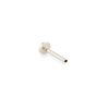 8mm Single Stud Earring Push Back in 14k White Gold
