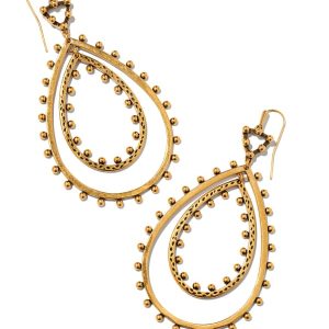 Rumer Open Frame Earrings in Vintage Gold