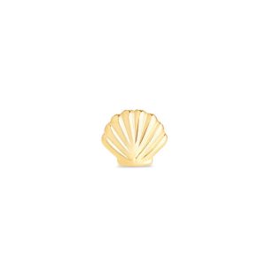 Shell Single Stud Earring in 18k Yellow Gold Vermeil - view 2