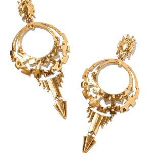 Shera Statement Earrings in Vintage Gold