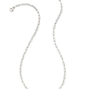 Small Paperclip Chain Necklace in Sterling Silver