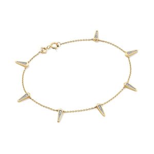 Small Spike 14k Yellow Gold Bracelet