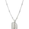 Tinsley Sterling Silver Tiny Locket Necklace in White Topaz