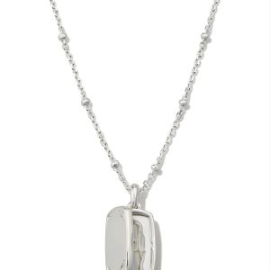 Tinsley Sterling Silver Tiny Locket Necklace in White Topaz