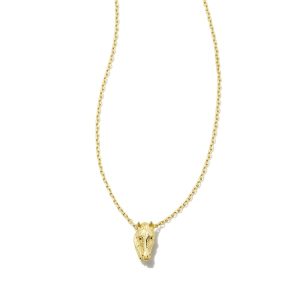 Tiny Beau Short Pendant Necklace in 18k Yellow Gold Vermeil