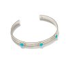 Weston Oxidized Sterling Silver Cuff Bracelet in Turquoise